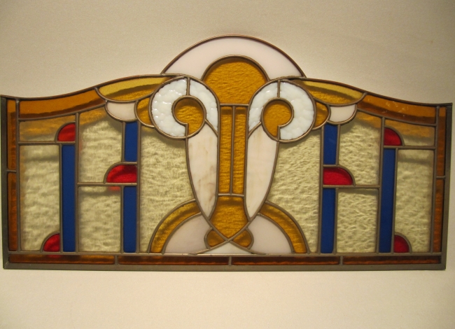 Art Deco Glas in Lood voorzet raam
